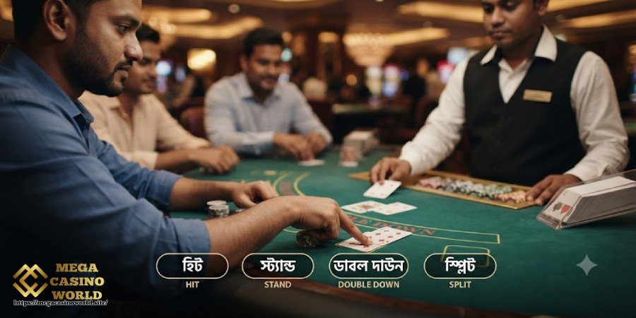 Hit, Stand, Double Down এবং Split Hit, Stand, Double Down এবং Split
