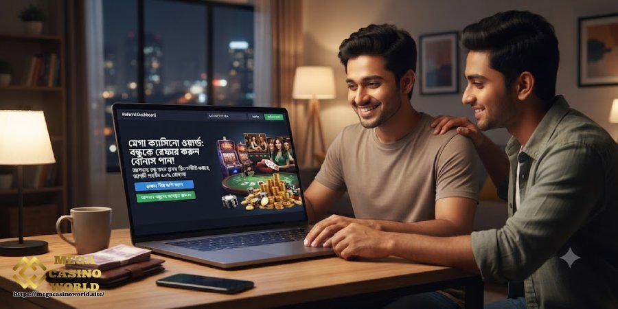 Mega Casino World রেফার-এ-ফ্রেন্ড বোনাস
