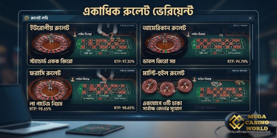 একাধিক রুলেট ভ্যারিয়েন্ট