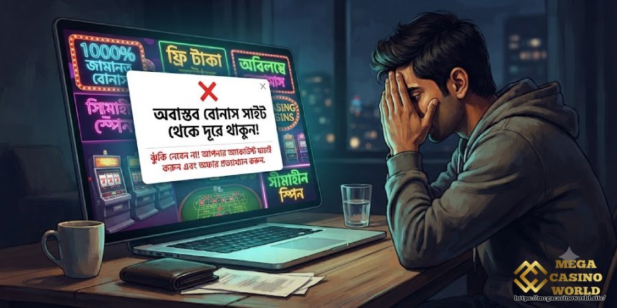 অবাস্তব বোনাস প্রতিশ্রুতি দেওয়া সাইট থেকে দূরে থাকুন