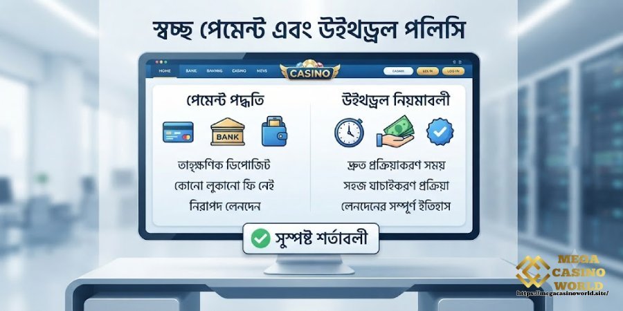স্বচ্ছ পেমেন্ট ও উইথড্রয়াল নীতি